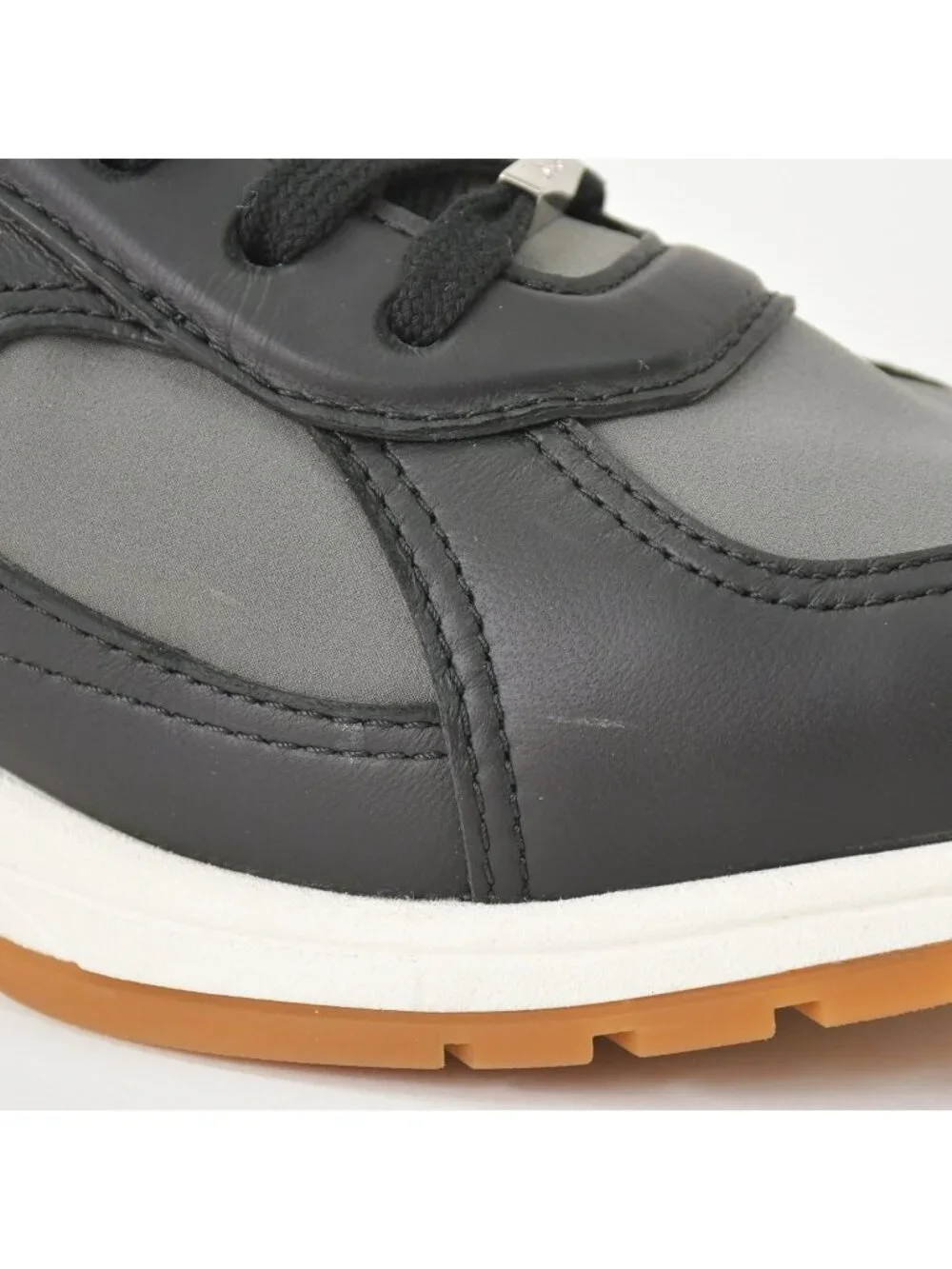 Dior Mile Sneakers Smooth Lambskin Neoprene Black White Brown